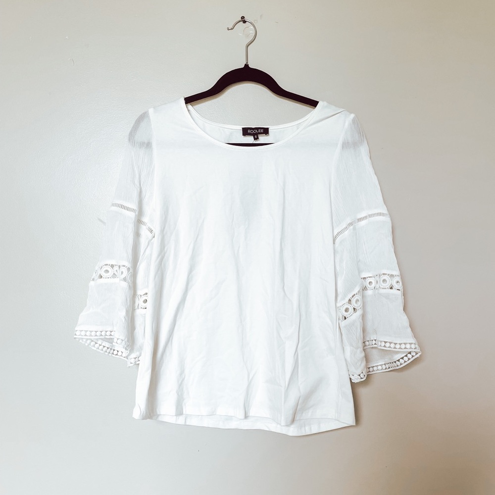 NWT! ROOLEE Detailed Peplum Top Size S